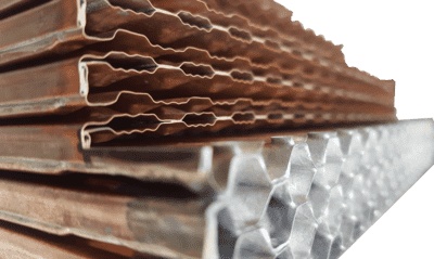 Cut sample of honeycomb radiator core. (Fig. A)